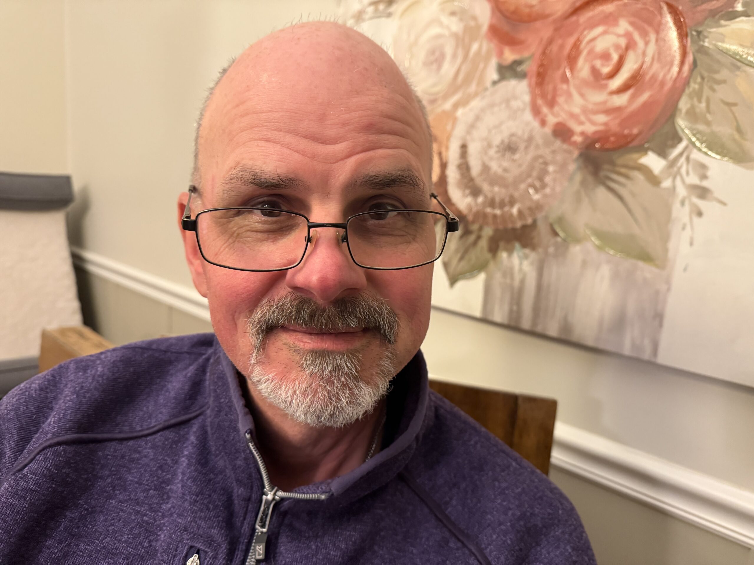 Darrin Janisch in his home in Savage, MN.