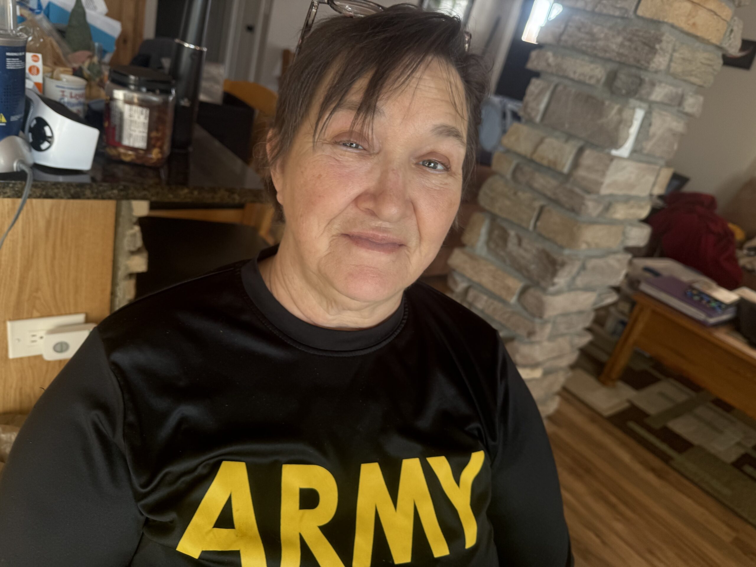 Victoria Shadley in her home in Chasset.